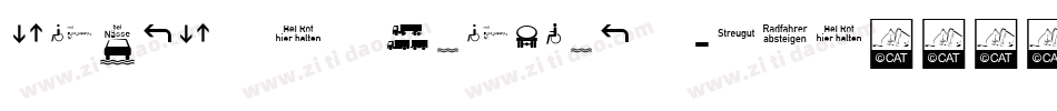 signs - zeichen 2.0字体转换